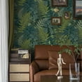 thumbnail image 3 of VEELIKE Green Fern Forest Wallpaper Peel and Stick Botanical Wallpaper 17.7"x118" Tropical Wallpaper for Bedroom Bathroom Self Adhesive Green Contact Paper Removable Vinyl Roll for Cabinets Liners, 3 of 8