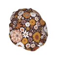 thumbnail image 2 of Kdxio Sunflowers Print Shower Cap for Women,Elastic and Reusable,Double Waterproof Layers Bathing Hat, 2 of 9