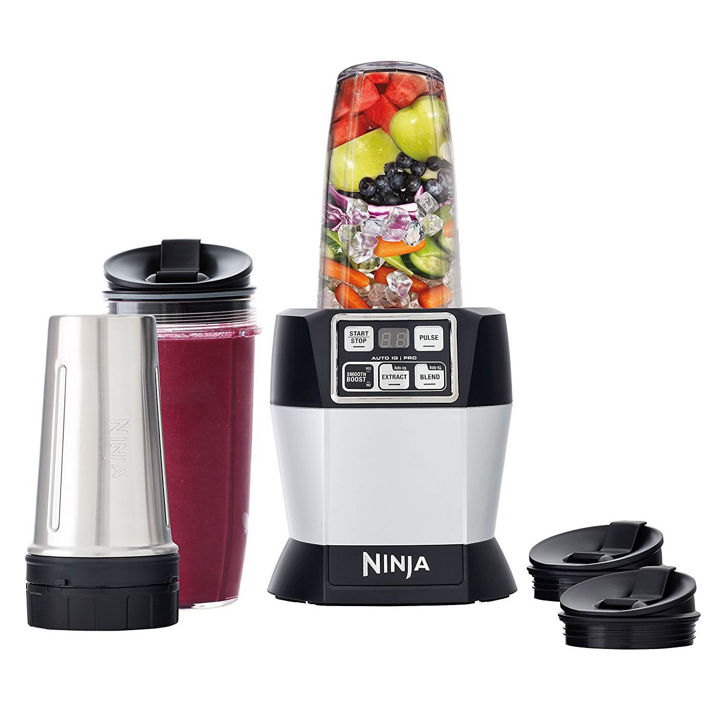 Nutri Ninja Auto-iQ 1000-Watt Blender 3 Sip & Seal Cups,Model BL480 (Brand  new) 622356537520