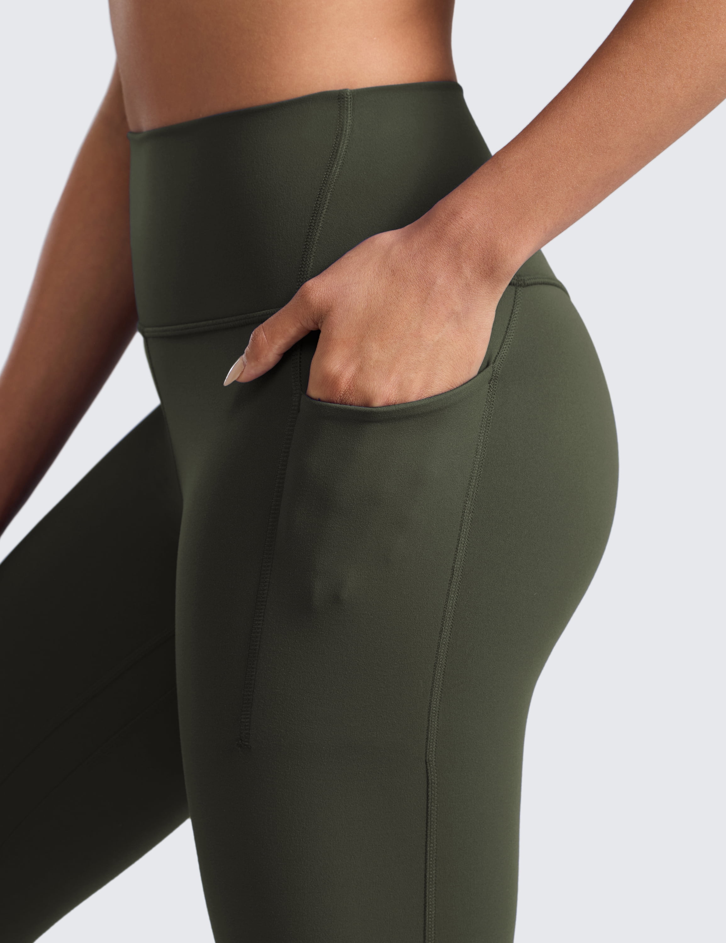 CRZ YOGA Butterlift Workout Leggings Pockets 25" High Waist Pilates Athletic Gym Womens Yoga Pants Buttery Soft