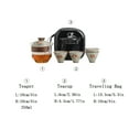 thumbnail image 5 of Travel Tea Set Portable Travel Ceramic Tea Pot Set Chinese Gongfu Tea Set, 1 Pot 4 Cups with Portable Bag for Outdoor Picnic Camping,Persimmon Design Mean All The Best, 5 of 8