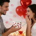 thumbnail image 4 of BotaniNest Tasse à Café en Céramique pour la Saint-Valentin avec Poignée Tasse en Forme de Cœur Rouge pour Centre de Table de Mariage Fête de la Saint-Valentin, 4 of 5