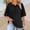 Black, variant on S528Women's Plus Size Tops Summer 3/4 Sleeve Crewneck Blouses Casual Loose Curvy Flowy Tunic Shirts,Black,Women's L-XXXXL