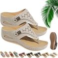 thumbnail image 1 of Sandalias deportivas de malla transpirable, zapatillas ortopédicas con cuña y soporte para arco, zapatillas de tacón con suela gruesa para mujer, 1 of 7