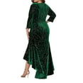 thumbnail image 5 of LilyLLL Plus Size Womens Evening Party Ball Gown Fishtail Long Sleeve Long Dress, 5 of 5