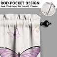 thumbnail image 5 of Kitchen Curtains 36 Inch Short - 3 Panel Set with Colorful Butterfly Floral Pattern, Rod Pocket Window Curtain, 100% Polyester for Butterfly Lovers, Farmhouse, Kitchen, Bedroom, Easy Wash, 5 of 6