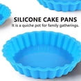 thumbnail image 2 of 8 Pcs Silicone Cake Pans, Non-Stick Round Pie Moulds, Round Fluted Flan Baking Molds for Muffin, Qu, 2 of 5