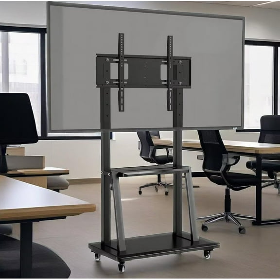 OmninexHub Smart Board Stand Adjustable Rolling TV Cart for 32-70" Screens up To 176 Lbs for Living Room And Office