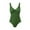Olive Green, variant on WREESH Women's Ribbed One Piece Swimsuit V-Neck Wide Straps - Textured Backless Tummy Control Bathing Suit Slim Swimwear 2025 Olive Green