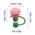 thumbnail image 3 of JoyMoreHome Rose Flower Straw Covers, Silicone Straw Toppers, Dust Proof Plugs, Protector, Drinking Dust Cap for Accessories, 3 of 5
