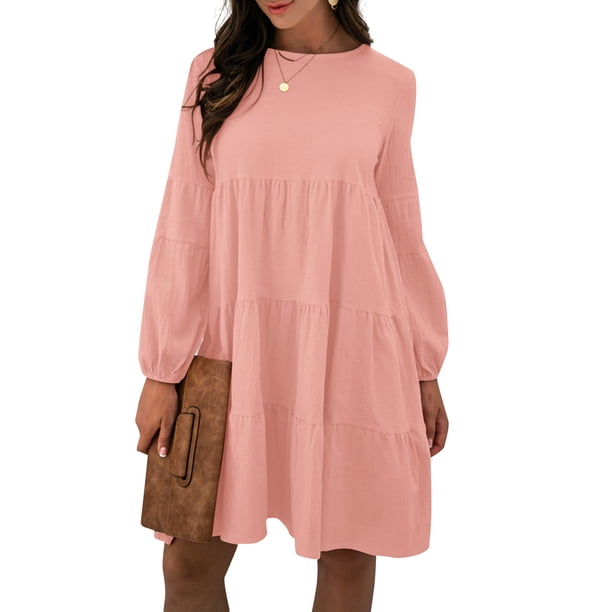 Vestido acampanado de manga larga para mujer MABOTO Vestido