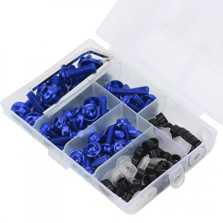 

Universal Fairing Screws 158Pcs/Set Universal Fairing Gasket Wrench Kit Motorcycle AccessoryBlue