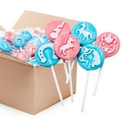 Funtasty Icing Tattoo Unicorn Mega Lollipops Individually Wrapped Vanilla Birthday Cake Hard Candy, Bulk 2 Pounds (48 Count)