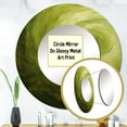 thumbnail image 3 of Designart "Spiral of the Green Orbit I" Abstract Spirals Rund Mirror For Wall Decor - Large Green Round Print Mirror - Round Modern Mirror - Wall Mounted Round Large Mirror - 23" x 23", 3 of 6