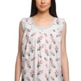 thumbnail image 5 of Moomaya Printed Womens Nightdress Mid Length Cotton Features Sleeve Sleepwear, 5 of 6