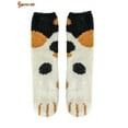 thumbnail image 3 of Spencer 2 Pairs Women's Cute Cat Claw Fluffy Cozy Slipper Sock Winter Warm Plush Coral Fleece Socks Sleep Floor Socks for Christmas Gifts "#D", 3 of 9