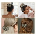 thumbnail image 6 of 1 Pc Lace Hair Claws Lace Bow Hair Clips Large Khaki Bowknot Hair Clips Hair Accessories for Girls Women, 6 of 7