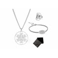 thumbnail image 1 of Collar Metatrón Geometría Sagrada + Anillo Y Pulsera Set 3pz Xtellar plateado, 1 of 4