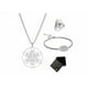 thumbnail image 1 of Collar Metatrón Geometría Sagrada + Anillo Y Pulsera Set 3pz Xtellar plateado, 1 of 4