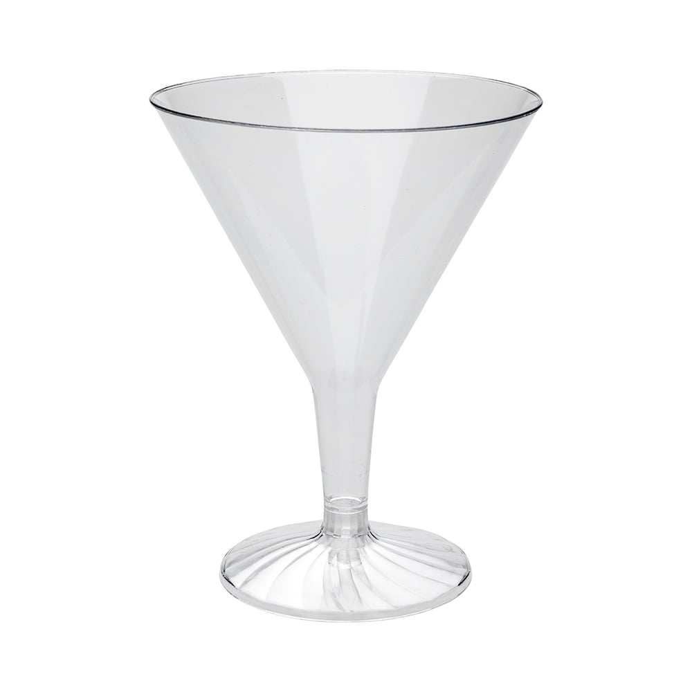8 oz Clear Plastic Martini Glass 3 1/4" x 3 1/4" x 5" 100 count box