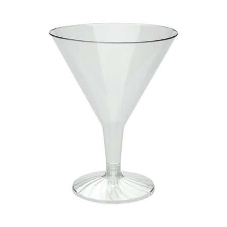 8 oz Clear Plastic Martini Glass - 3 1/4  x 3 1/4  x 5  - 100 count box