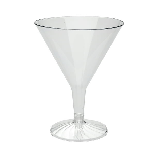 8 oz Clear Plastic Martini Glass 3 1/4" x 3 1/4" x 5" 100 count box