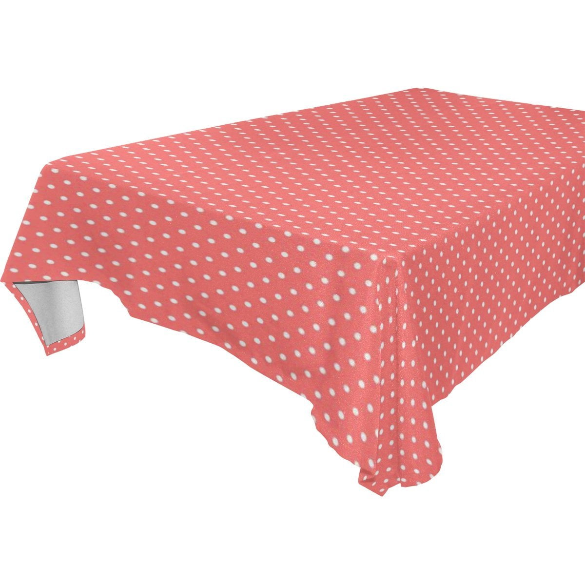 POPCreation Pink Tablecloths Polka Dot Table Top Decoration 60x120 inches
