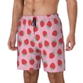 thumbnail image 2 of Daiia Hand Drawn Strawberry Mens Swim Trunks Swim Shorts Quick Dry Swim Shorts with Mesh Lining Pockets-XX-Large, 2 of 9