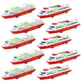 thumbnail image 4 of 10Pcs Plastic Cruise Ship Toy Pull Back Ship Toy Pull Back Steamship Toddler Gliding Toys (Random Patterns), 4 of 6