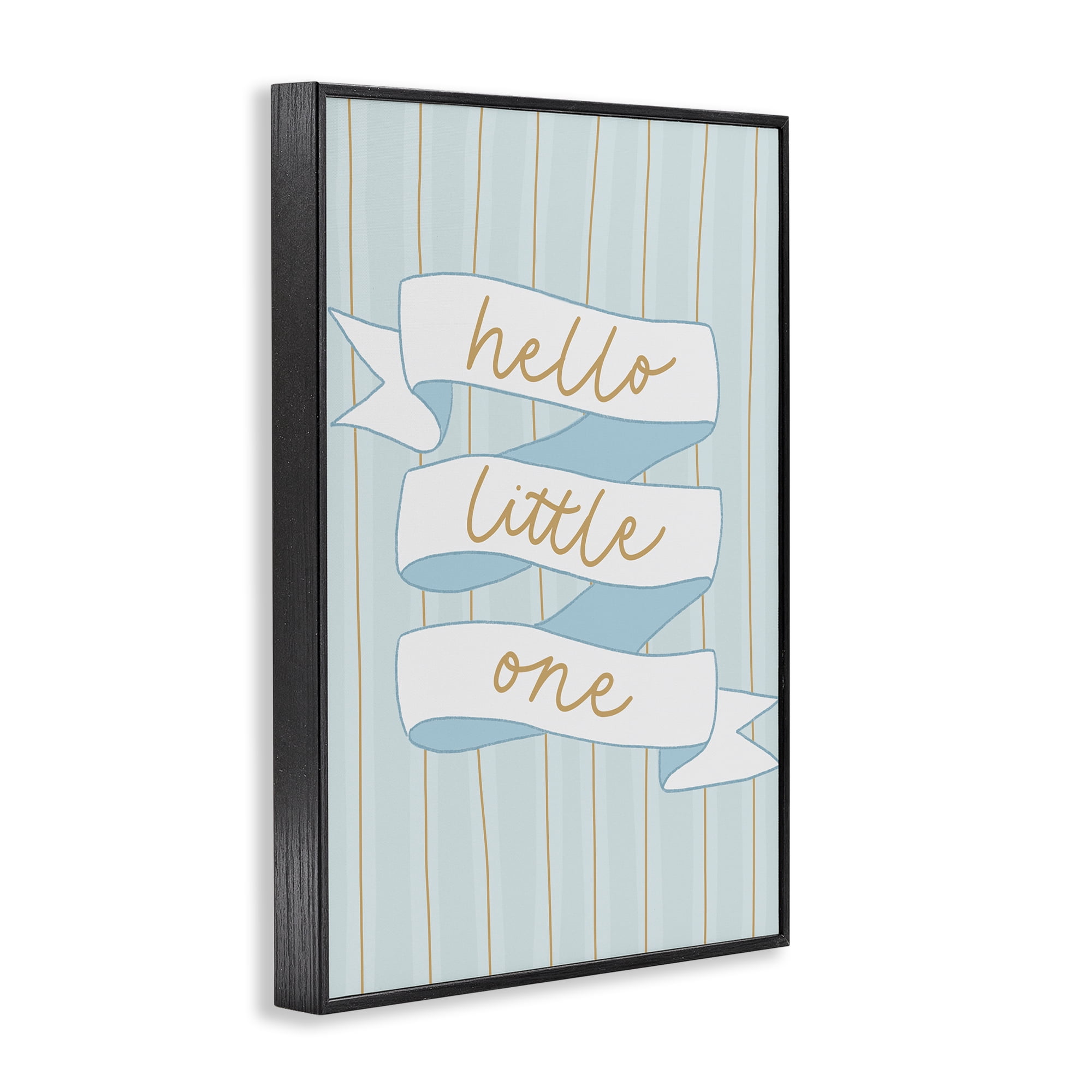 Stupell Industries Blue Hello Little One Black Framed Giclee Art, design by Amanda Houston
