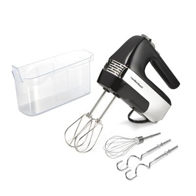 6 Speed Hand Mixer Ultimate Speed Control : 250W Black Handheld Mixer for Kitchen, Dishwasher-Safe Parts