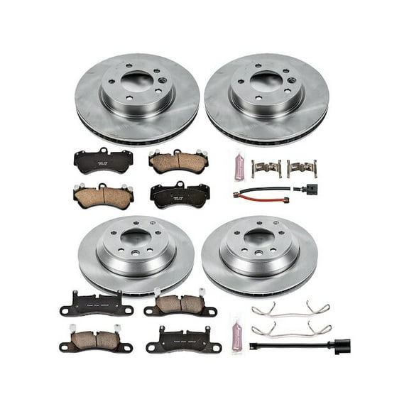 Front and Rear Brake Pad and Rotor Kit - Compatible with 2011 - 2017 Volkswagen Touareg 2012 2013 2014 2015 2016
