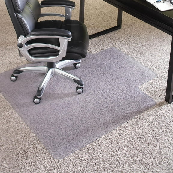 ES Robbins ESR124386 Ever Life Chair Mat for High Pile Carpet with Lip, 46 x 60 in., Clear