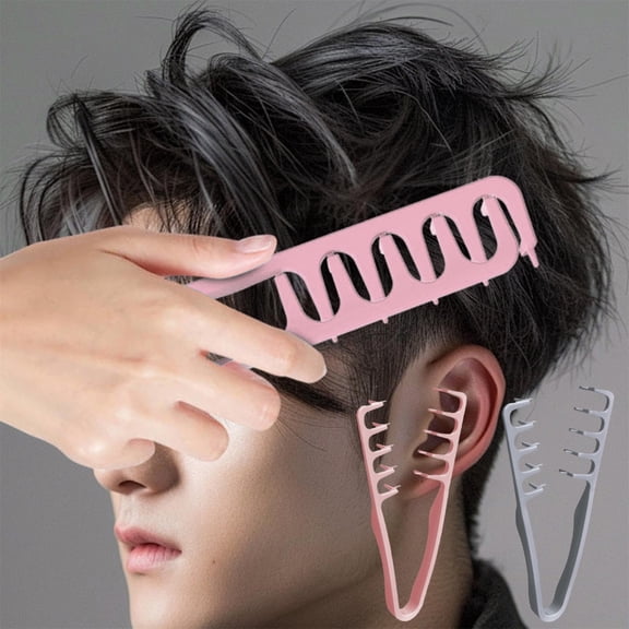 Texture Comb, Volumizing Wide-Tooth Hair Styling Comb, Foundation Capacity Apparatus Maximum Lift Roots Volume Tool, Bangs Seam Grooming Accessory for Women Men (Gray)