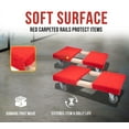 thumbnail image 4 of 19" x 32" Carpeted Furniture Dolly 4 Wheels 1000 lbs. - Hardwood and Plywood Piano Moving Office Dolly with 3.5" x 4" Swivel Casters Mover, 4 of 12