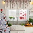 thumbnail image 5 of 2 Pack Brown Eucalyptus Leaves Valances for Windows Bedroom Living Room Window Treatments, Spring Leaves Plants Country Beige Rod Pocket Valance Drapes Short Kitchen Curtains Over Sink 54"x18", 5 of 8