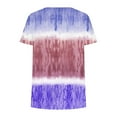 thumbnail image 3 of ameIAEA Square Neck Tops for Women Short Sleeve Summer Tunic Tops Color Block Ruffle Blouse, 3 of 4