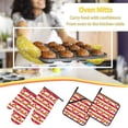 thumbnail image 5 of Fotbe Red Lobster for 4Pcs Oven Mitts and Pot Holders, 500℉ Heat Resistant Oven Mitts , Non-Slip Silicone Surface Safe for Baking, Cooking, BBQ, 5 of 6