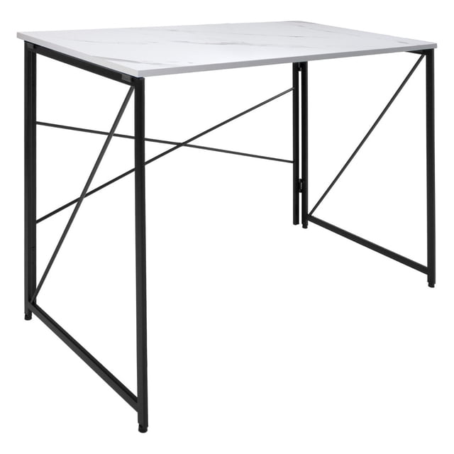 Mesa Plegable Auxiliar Escritorio Rack and Pack Industrial Minimalista Blanco