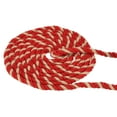 thumbnail image 1 of Unique Bargains 1/2Inch x 50Feet Natural Twisted Cotton Rope 3 Strand Tug of War Rope with Sealing Tape Red Brown, 1 of 6