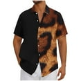 thumbnail image 2 of Blusa y camisa de manga corta con cuello vuelto Camisa casual para hombre Camisa de bolos vintage de manga corta Camisas de verano de playa cubana Camisa con botones Blusa para hombre Poliéster, 2 of 5
