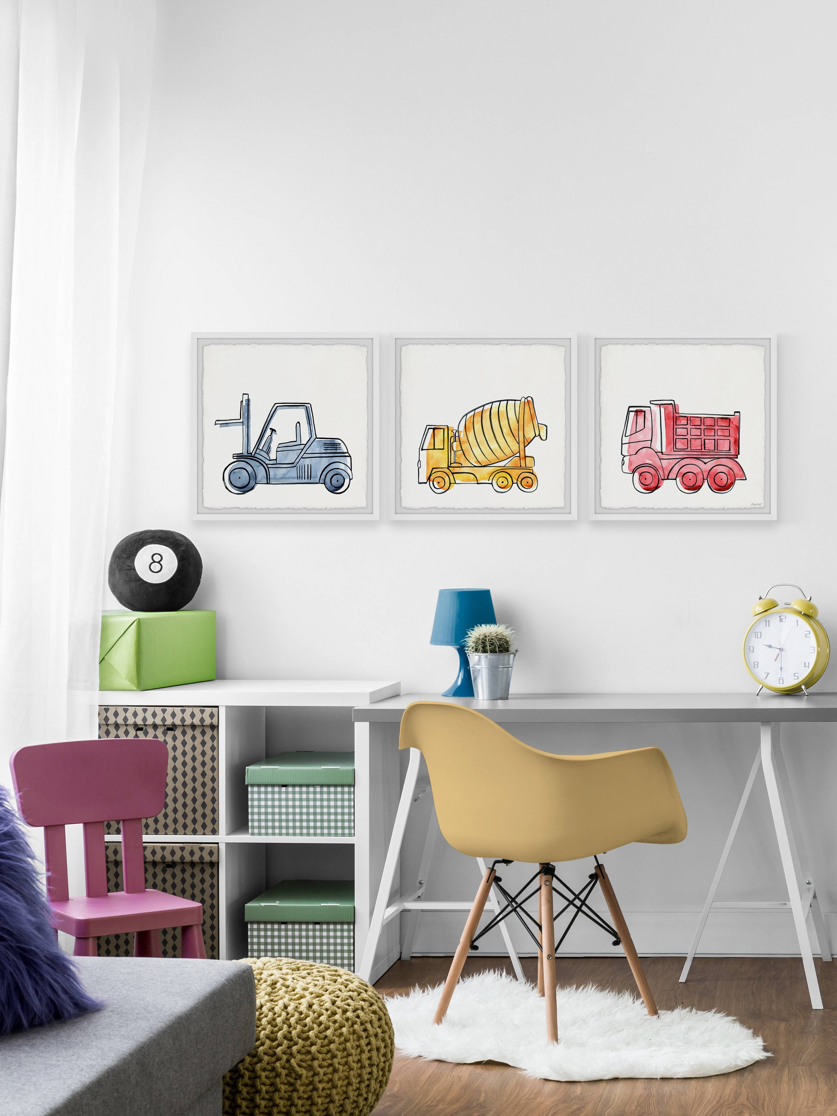 Marmont Hill Construction Trucks Triptych