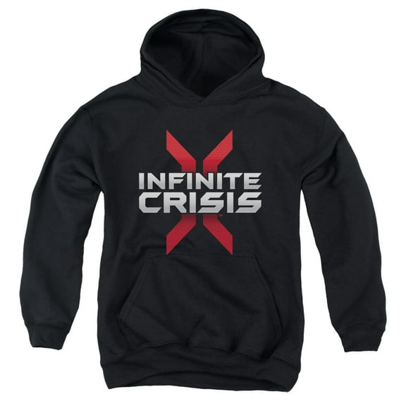 Infinite Crisis Logo Youth Pullover Hoodie Sweatshirt Black
