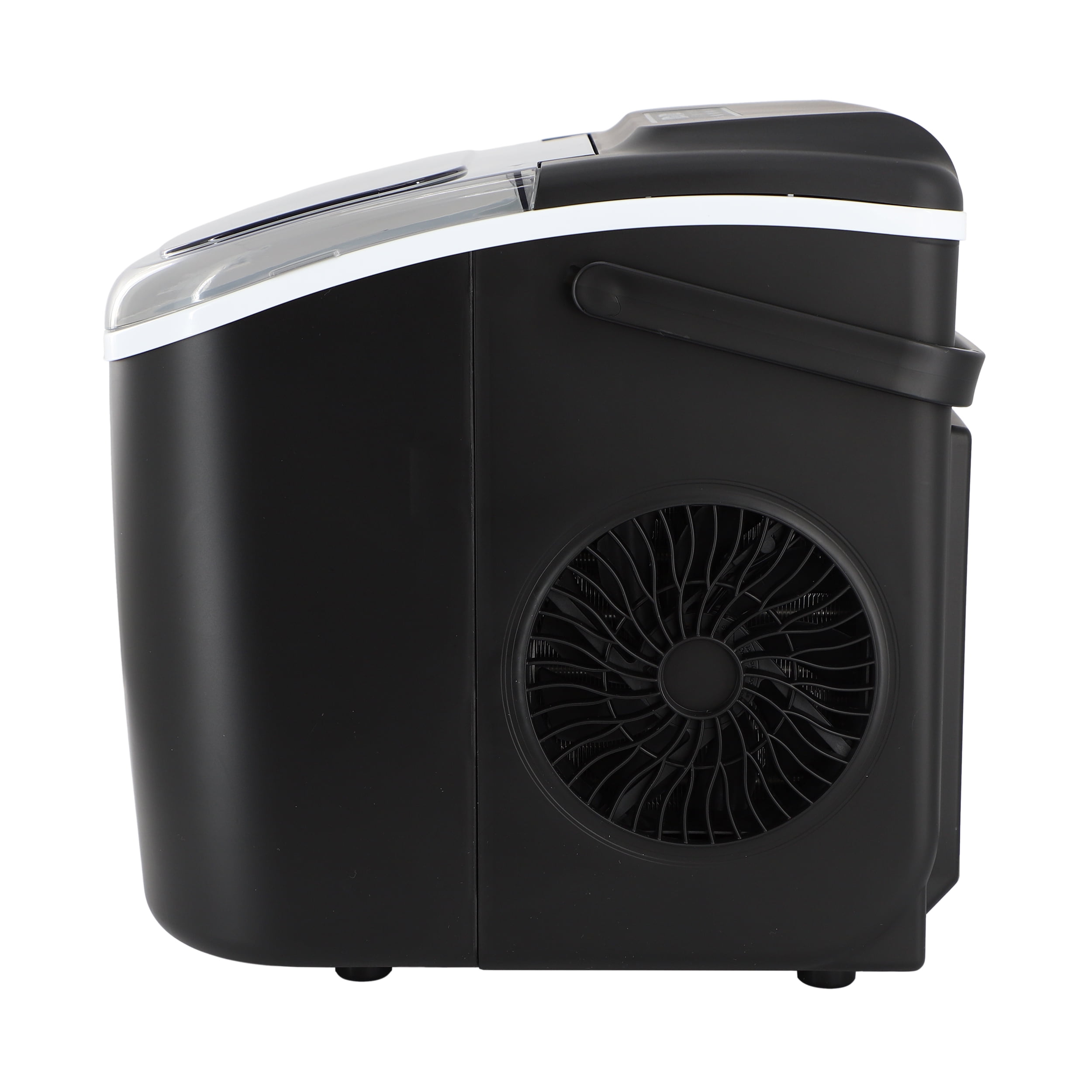 MegaChef 26 Pound Countertop Bullet Ice Maker in Black with Basket and Scoop