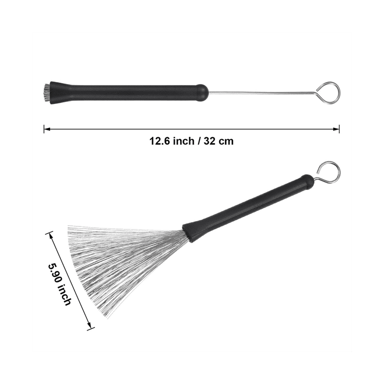 Drum Sticks & Accessories Set - 5A Sticks, Rods, Wire Brushes & 12 Dampeners In Carry Bag