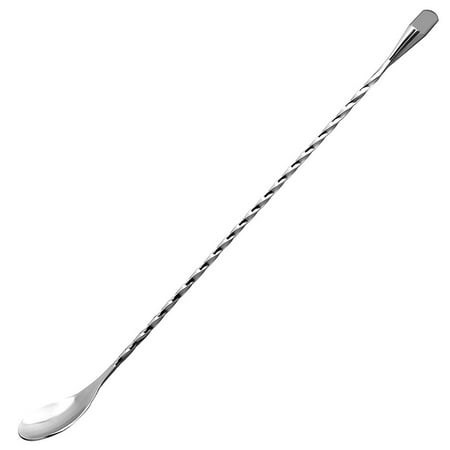 

Stainless Steel Cocktail Spoon Long Attractive Spiral Design Perfect for Mixing and Layering Drinks for Cocktail Shakers Tall Cups & Pitchers Silver