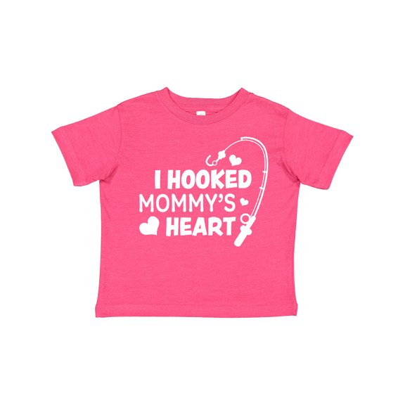Inktastic I Hooked Mommy's Heart with Fishing Rod Boys or Girls Toddler T-Shirt