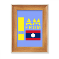 thumbnail image 1 of I Am From Laos Desktop Wooden Photo Frame Display Picture Art Painting Multiple Sets, 1 of 3