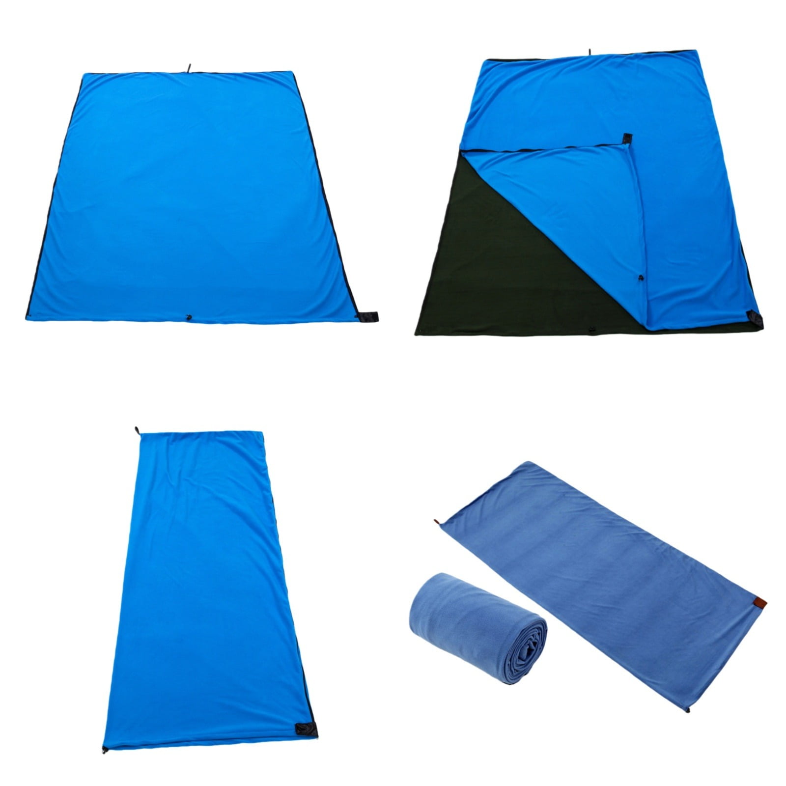 4 Season Adult Lightweight Warm Fleece Sleeping Bag for Camping Hiking Indoor Napping
