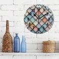 thumbnail image 3 of Yayeee 10" Wall Clock Battery Operated Quartz Round Silent Non-Ticking Home Decor, Colorful Art Pattern, 3 of 6